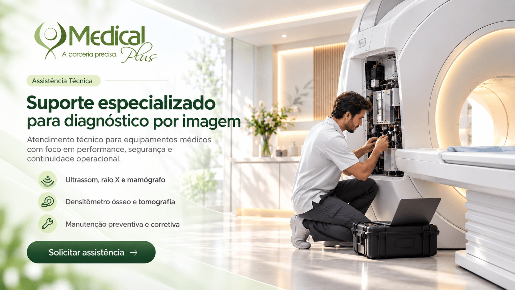 Assistência técnica em equipamentos médicos de diagnóstico por imagem